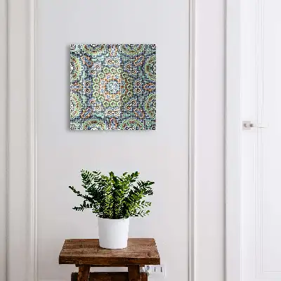 Nyckelskåp i färgglad mosaik
