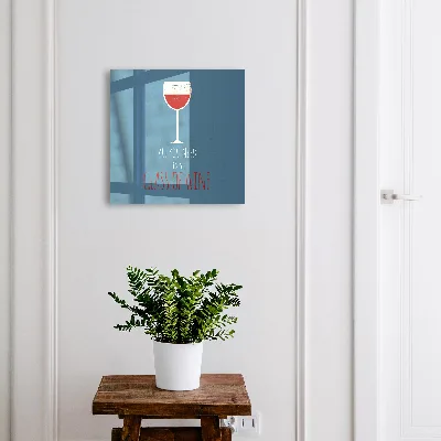 Nyckelskåp med motivet Ett glas vin