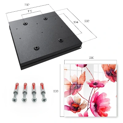 Nyckelbox med motiv av akvarellblommor