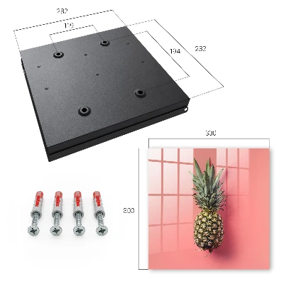 Nyckelbox med motiv av exotisk ananas