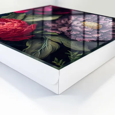 Nyckelskåp med motiv av blommor av lyx