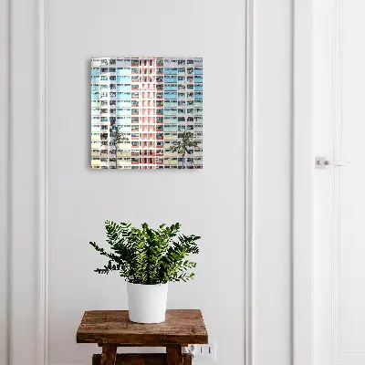 Snygga nyckelskåp Färgglad arkitektur