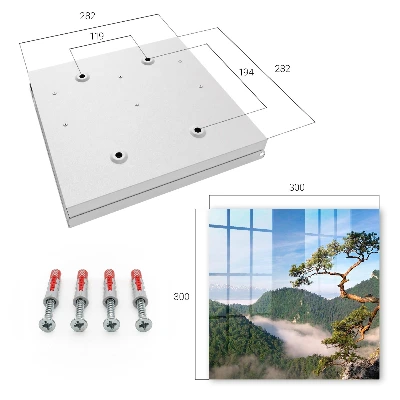 Nyckelskåp med motiv av bergslandskap
