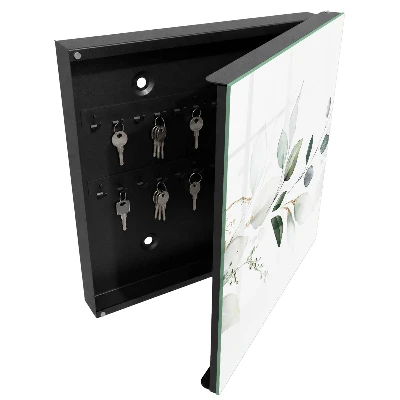 Nyckelbox i akvarellbladsdesign