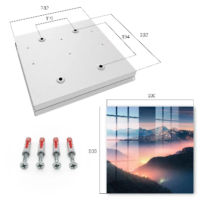 Nyckelskåp med motiv av bergspanorama