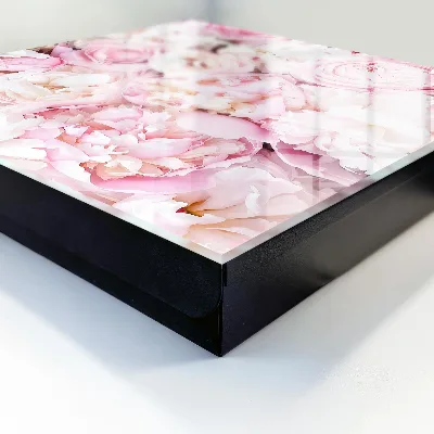 Nyckelskåp med motiv av pastellblommor