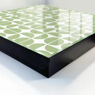 Nyckelbox i grön geometrisk design