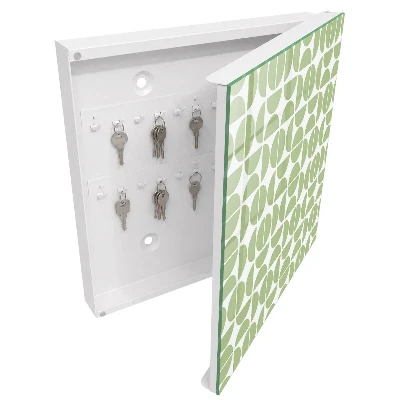 Nyckelbox i grön geometrisk design