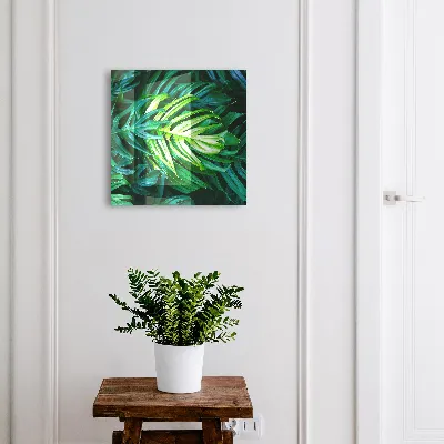 Nyckelskåp med motiv av gröna blad