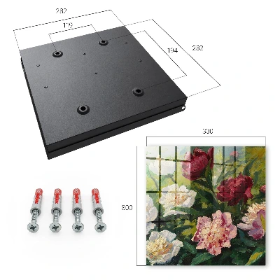 Snygga nyckelskåp Färgglada blommor