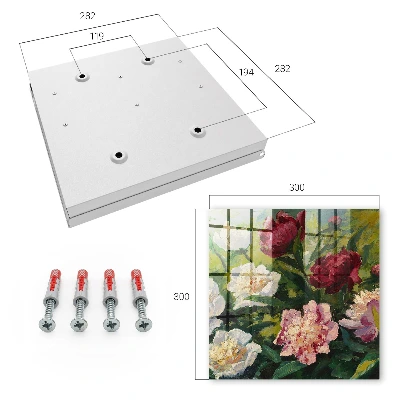 Snygga nyckelskåp Färgglada blommor