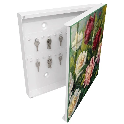 Snygga nyckelskåp Färgglada blommor