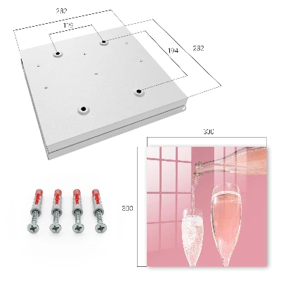 Nyckelbox Champagneglas