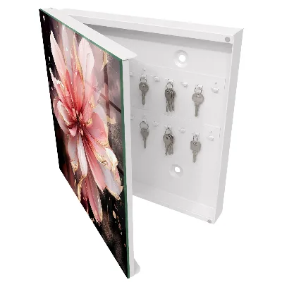 Snygga nyckelskåp Rosa blomma