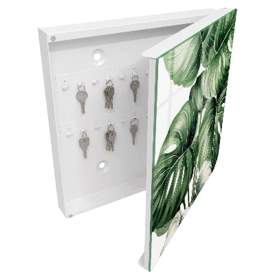 Nyckelbox med motiv av gröna blad