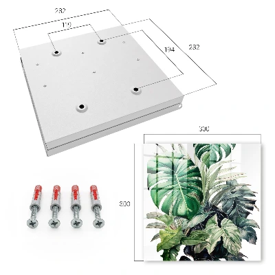 Nyckelskåp med motivet exotiska blad