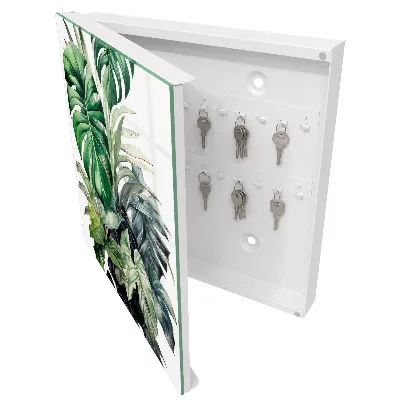 Nyckelskåp med motivet exotiska blad