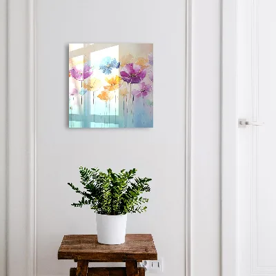 Snygga nyckelskåp Färgglada blommor
