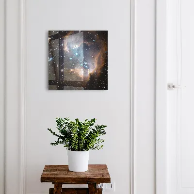 Nyckelskåp med motiv av stjärnnebulosa