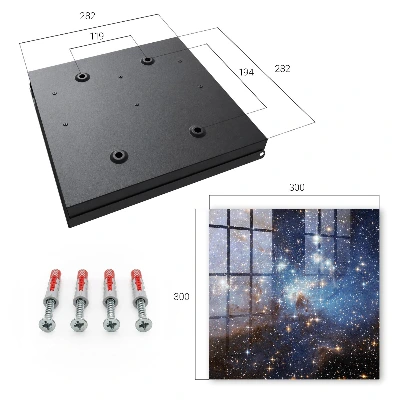 Nyckelskåp med kosmiskt rymdmotiv