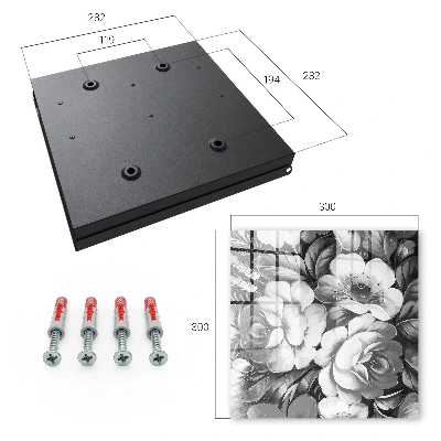 Nyckelbox Monokromatiska blommor
