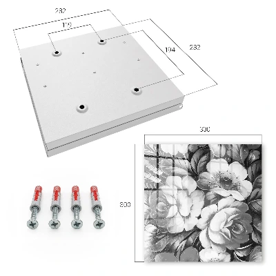 Nyckelbox Monokromatiska blommor