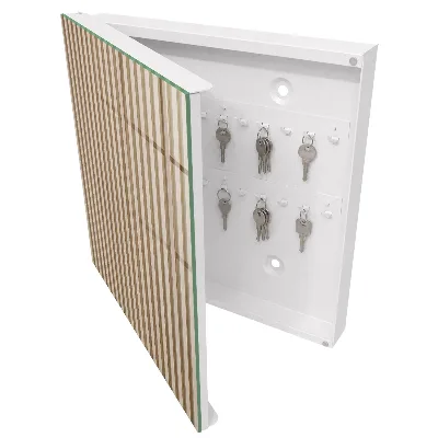 Nyckelbox Beige linjer