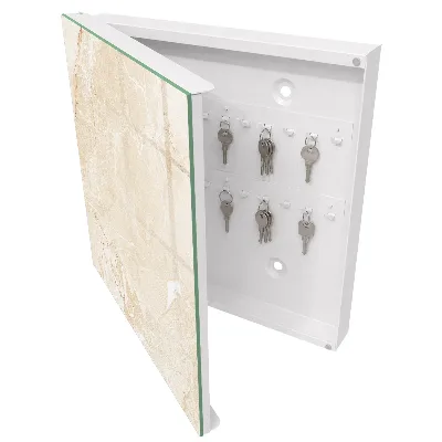 Nyckelskåp beige mönstrat