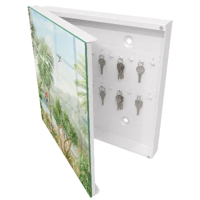 Nyckelskåp med motiv av tropiskt paradis