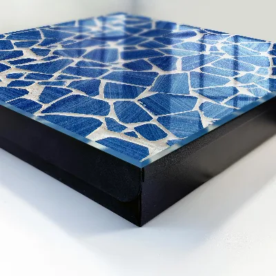 Nyckelskåp i blå mosaik