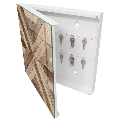 Nyckelbox i trägeometrisk design