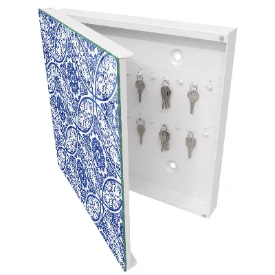 Nyckelbox i blå mosaik