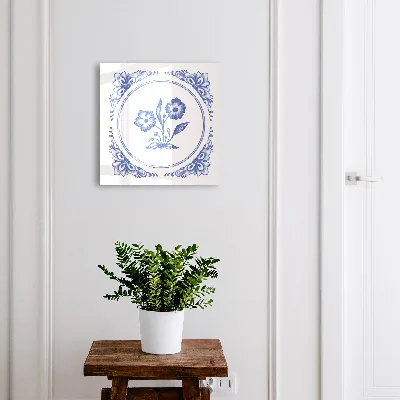 Snygga nyckelskåp Blå blommor