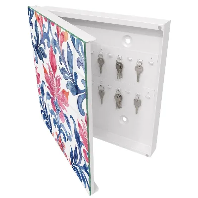 Nyckelbox med färgglada ornament