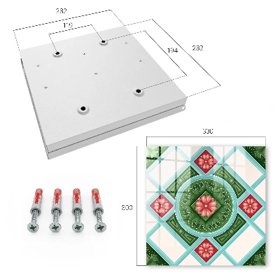 Nyckelskåp Blommig geometri