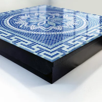 Nyckelbox i utförande blå mosaik