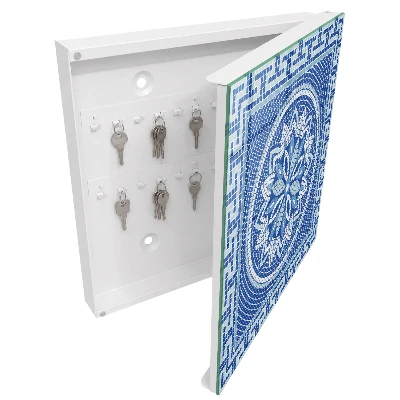 Nyckelbox i utförande blå mosaik