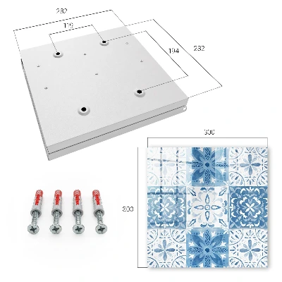 Nyckelskåp med geometriskt mönster