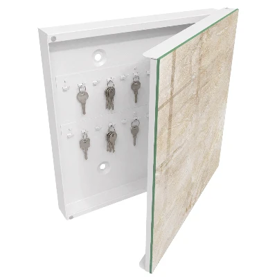 Nyckelskåp i beige marmor