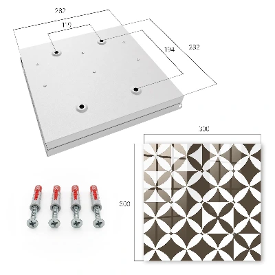 Nyckelskåp med geometrisk komposition