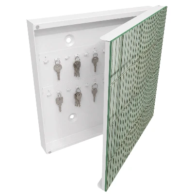 Nyckelskåp med grönt mönster