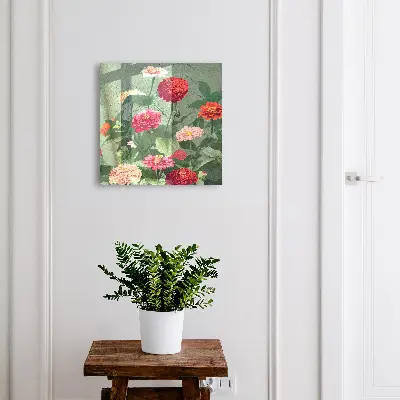 Nyckelskåp med motiv av blommande trädgård