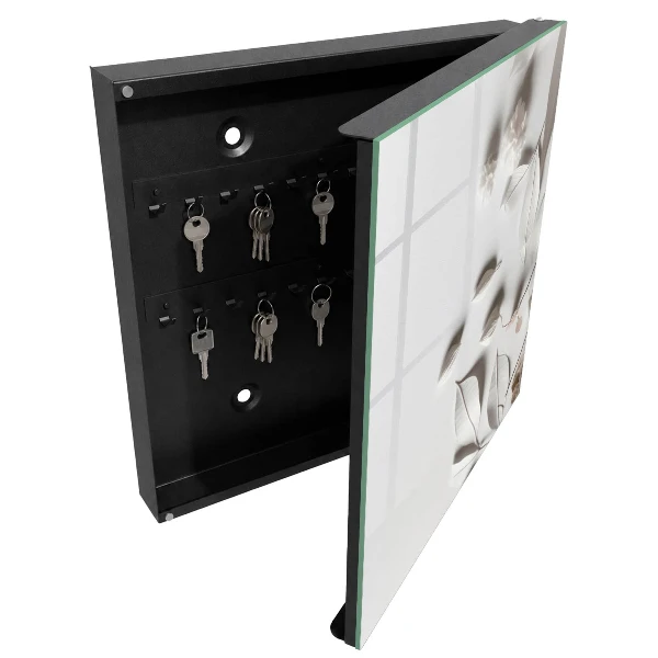 Nyckelbox Vita blad