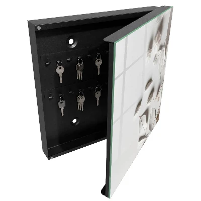 Nyckelbox Vita blad