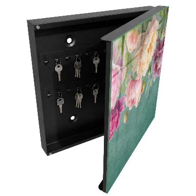 Nyckelbox med blommigt motiv