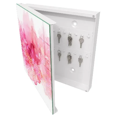 Nyckelskåp med motiv av blomsterlandskap