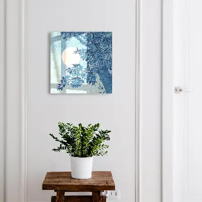Nyckelskåp med motiv av månbelyst natt