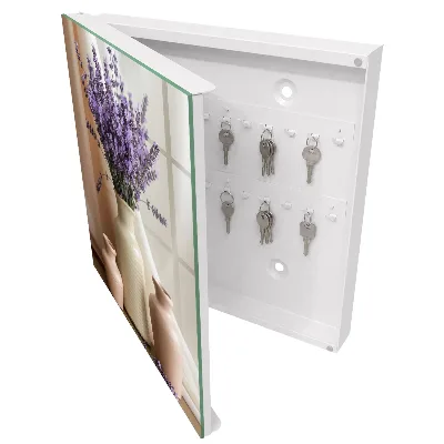 Snygga nyckelskåp Blommor i en vas