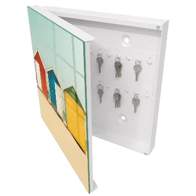Nyckelbox Färgglada hus