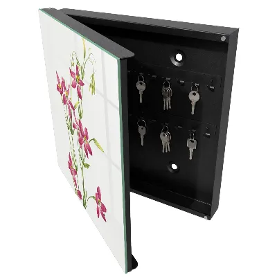 Snygga nyckelskåp Rosa blommor